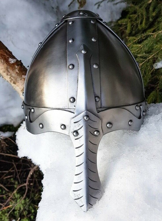 18GA SCA LARP Medieval Norman Viking Norse Helmet Armor Helmet Replica 