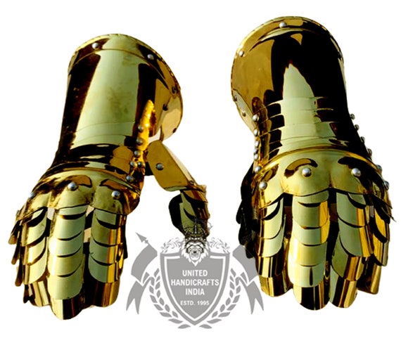 Medieval Warrior Metal Gothic Knight Style Gauntlets Functional Armor gift item 