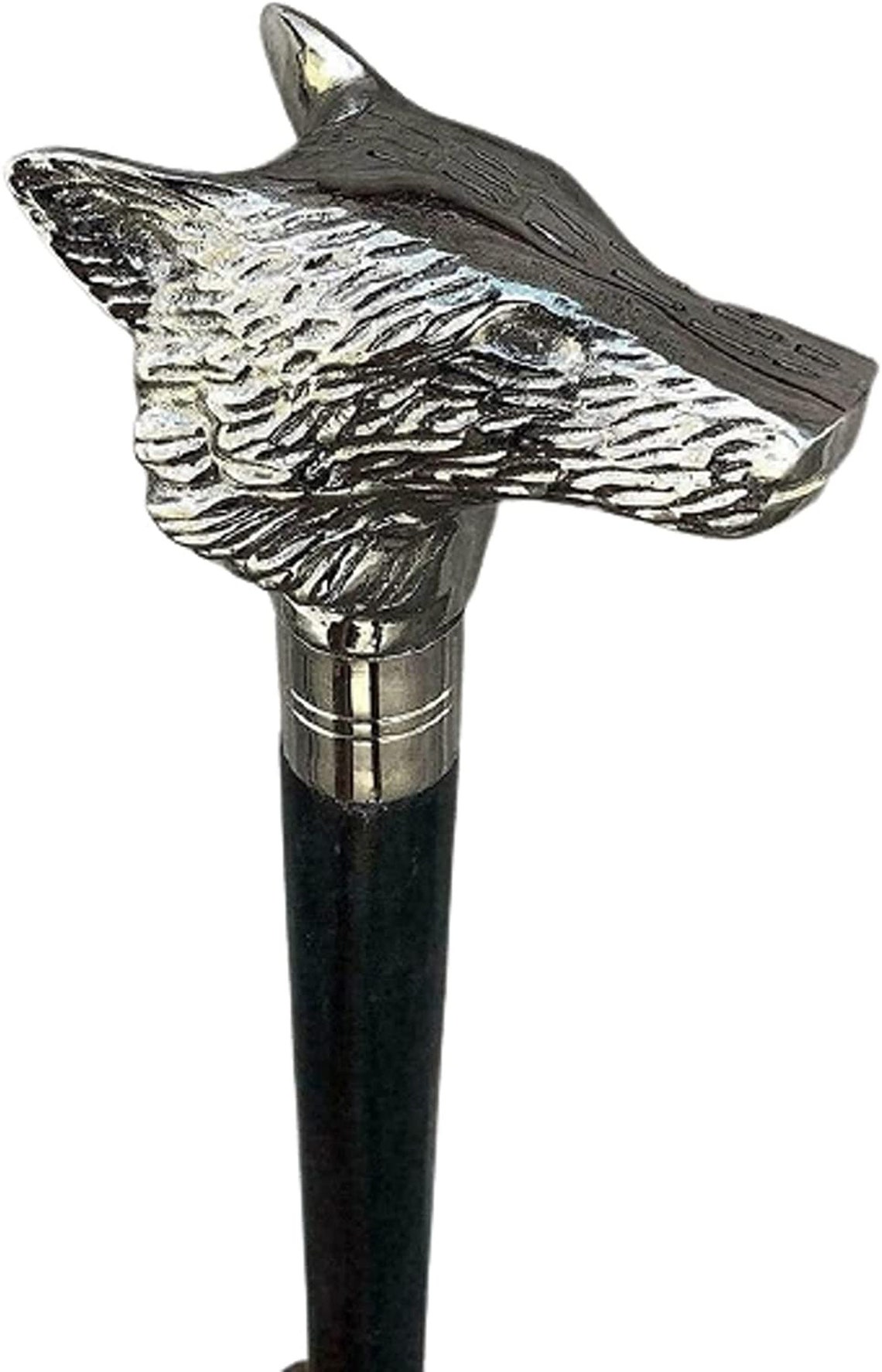 Wolf Head Handle Walking Cane Light Weight Nautical Cane Etsy Australia
