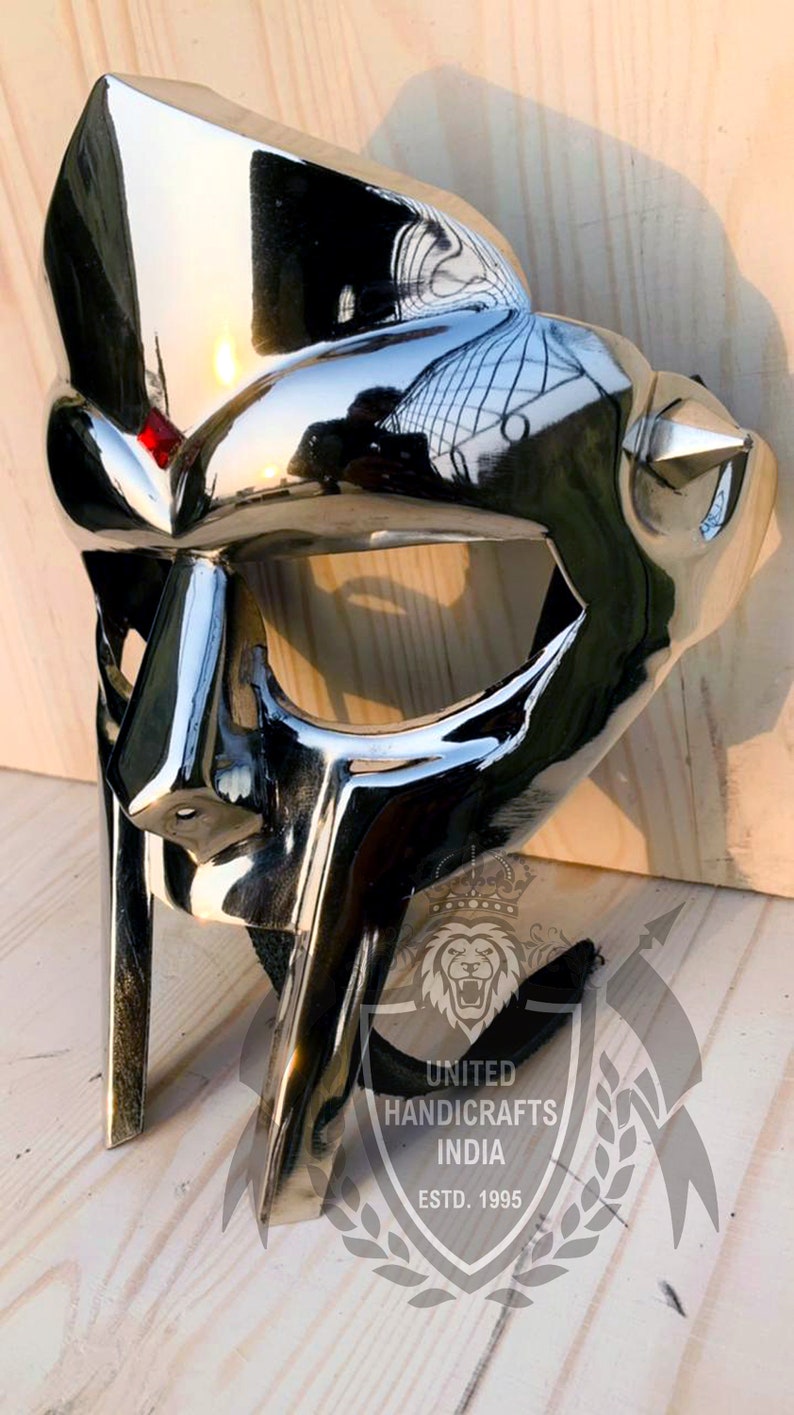 Anti Rust MF Doom Gladiator Mask Silver Finish in Brass | Etsy