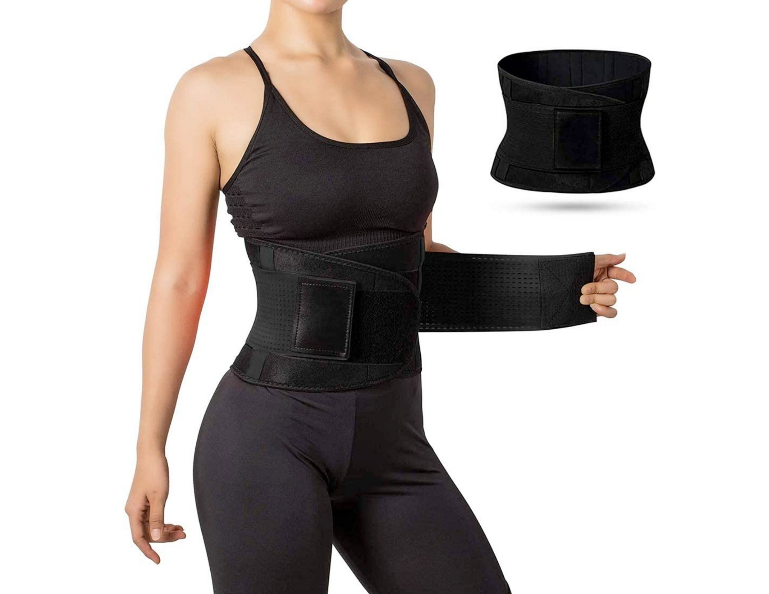 Women Body Slimmer Fat Burner Waist Trainer Corset Body Shaper Vest Workout Top Black 