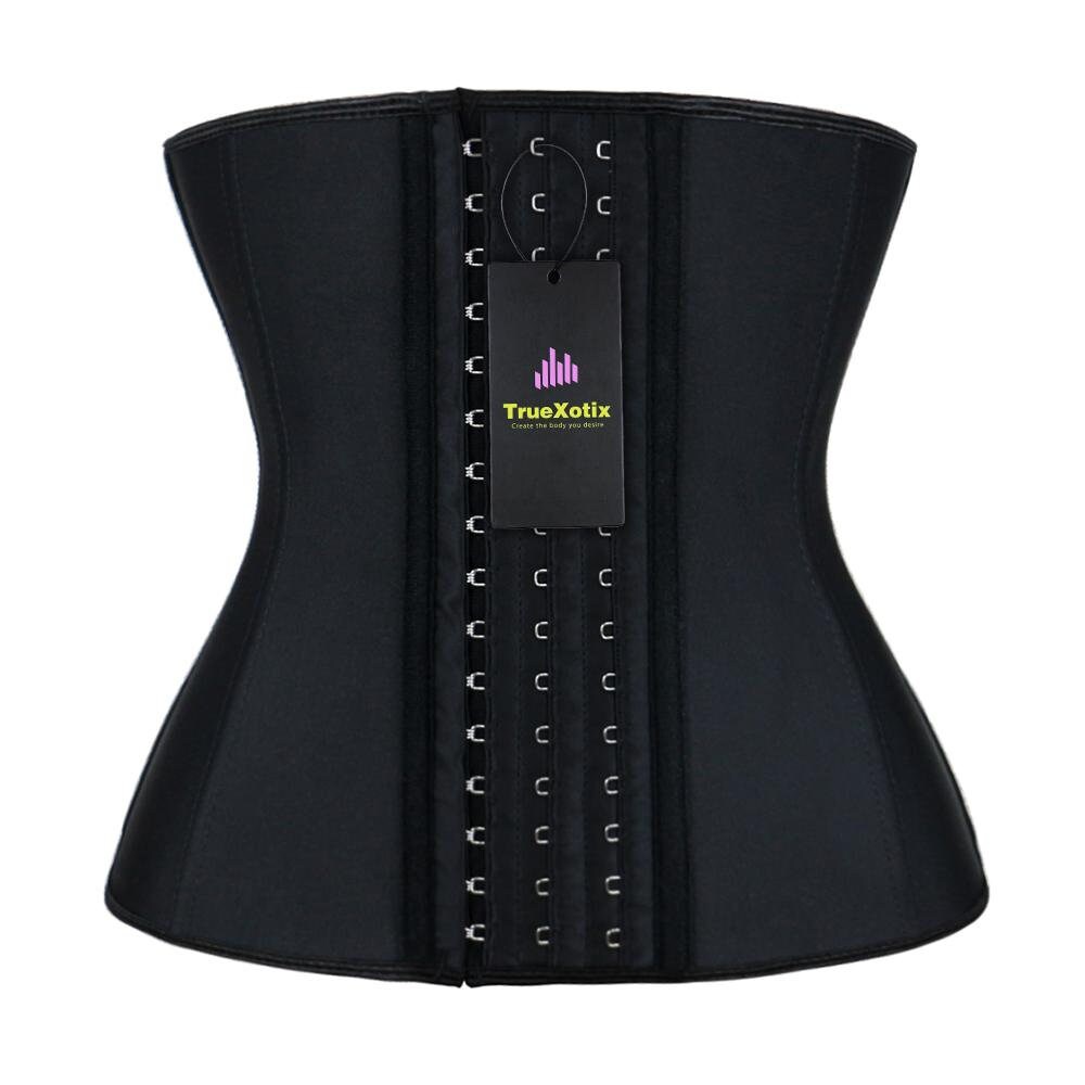 Black Womens 3 Hook Latex Waist Trainerbody shaper | Etsy