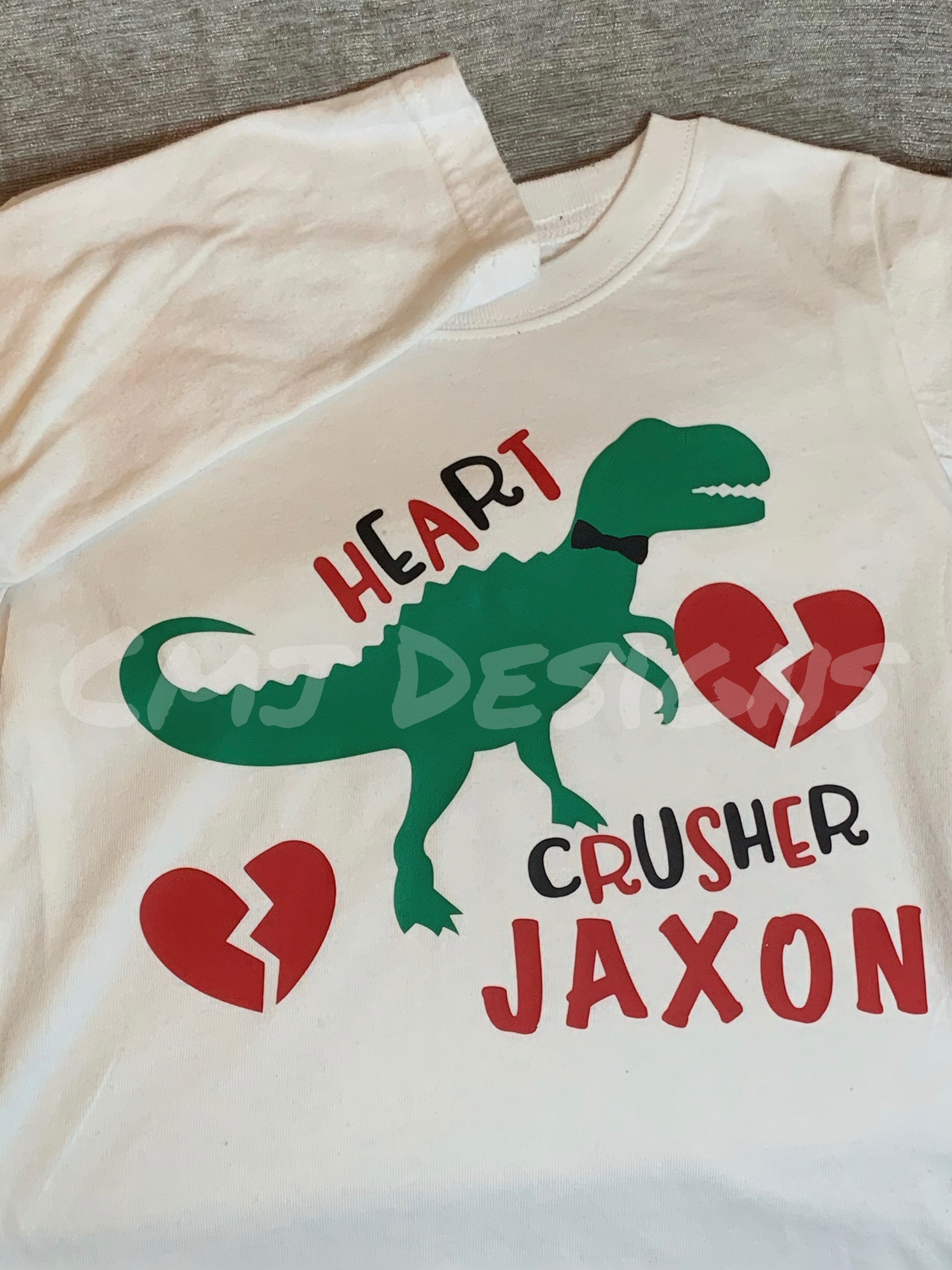 Valentine Heart Crush Kid Tee Design personnalisé Chemise Etsy