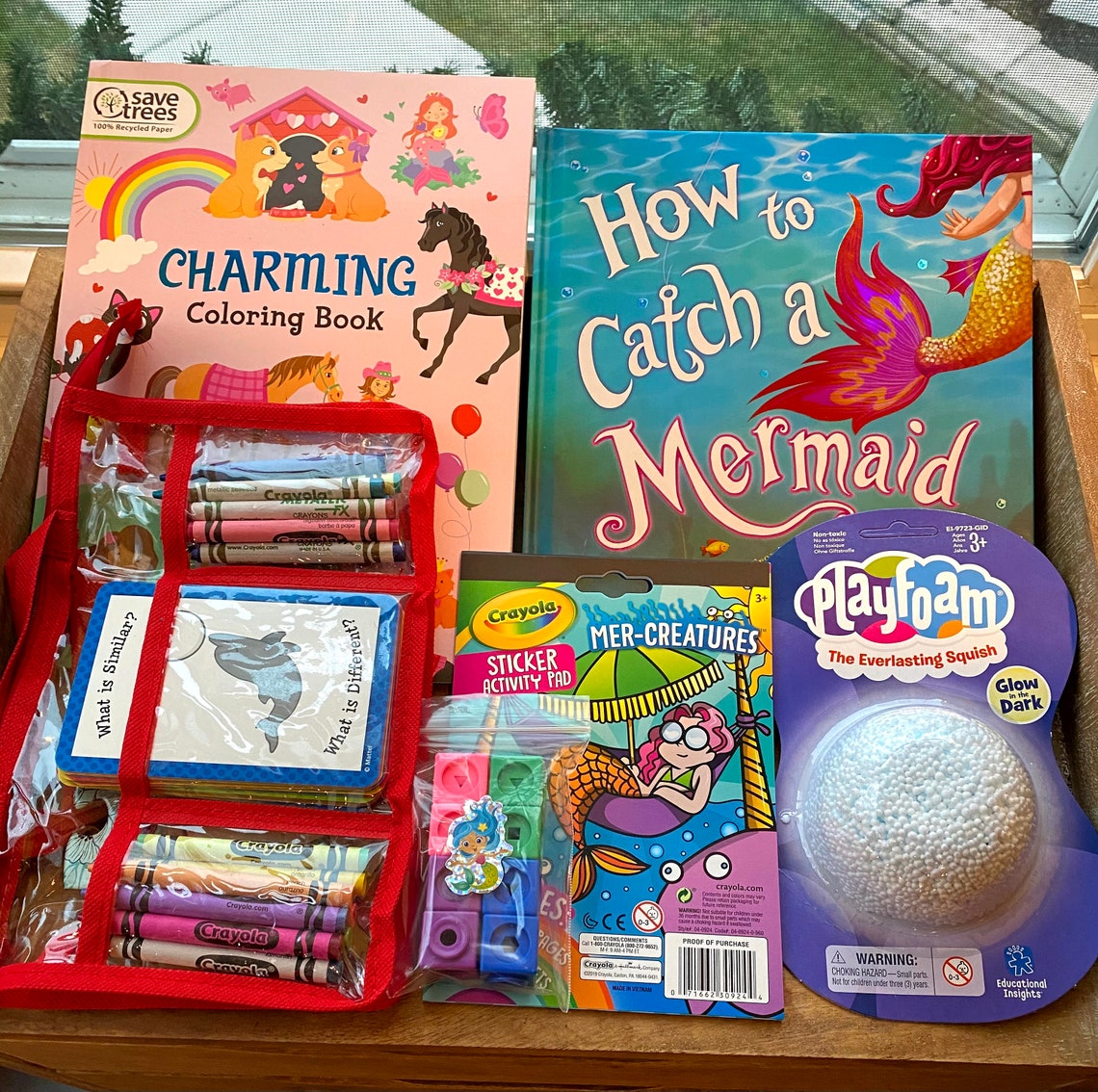 Mermaid Busy Box Gift Box for 35 year olds Shapes Activity Etsy