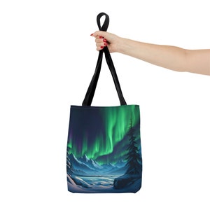 Winter Northern Lights The Art of Alaska Tote Bag Art of Alaska image 1