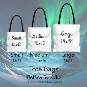 Winter Northern Lights The Art of Alaska Tote Bag Art of Alaska image 2