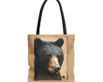 Black Bear Tote, Zoological Style, Alaska, California, Florida, Georgia, Michigan, New Jersey, Idaho, Oregon