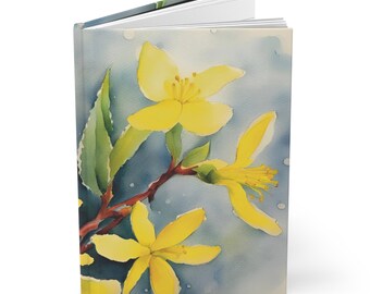 Northern Flowers Journal Series: Winter Jasmine Edition, Hardcover Journal, Matte Cover