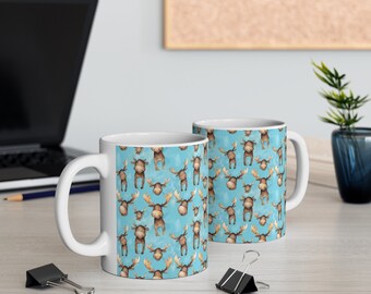 Adorable Cute Moose Mug 11oz Mug Adorable Cute Moose All Over Print