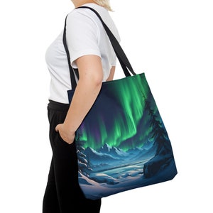 Winter Northern Lights The Art of Alaska Tote Bag Art of Alaska image 6