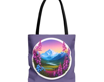 Mountain Floral Splendor Tote Bag Mountain Floral Spendor - The Art of Alaska