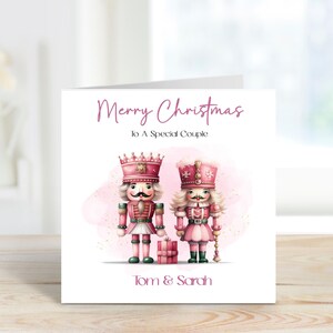 Personalisierte Weihnachtskarte, Weihnachtskarte für Paare, Nussknacker Karte, Besondere Paar Weihnachtskarte, An ein besonderes Paar, Von uns für Sie