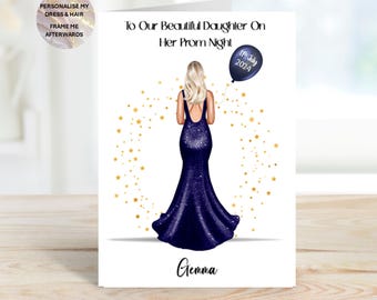 Biglietto di auguri personalizzato per il ballo di fine anno, regalo per il ballo di fine anno, ricordo per il ballo di fine anno, regalo per il ballo di fine anno delle figlie, regalo per il ritorno a casa, regalo per la migliore amica, regalo personalizzato per il ballo di fine anno.