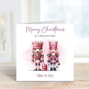 Personalisierte Weihnachtskarte, Nussknacker Karte, Besondere Paar Weihnachtskarte, Gay Weihnachtskarte, Weihnachtskarte für 2 Männer