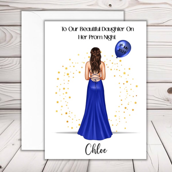 Personalised prom card, Prom Gift, Prom Keepsake, Gift for daughters prom, Homecoming gift, Best friend gift, Personalised prom gift