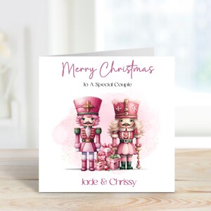 Tarjeta de Navidad personalizada, Tarjeta de Cascanueces, Tarjeta de Navidad especial para pareja, Tarjeta de Navidad para lesbianas, Tarjeta de Navidad para 2 mujeres,