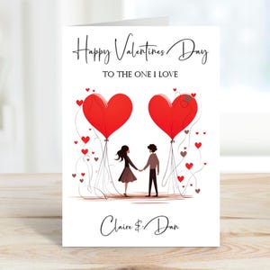 Personalisierte Valentinstagskarte, Valentinstagskarte für Freundin, Valentinstagskarte für Freund, Valentinstagskarte für Paar