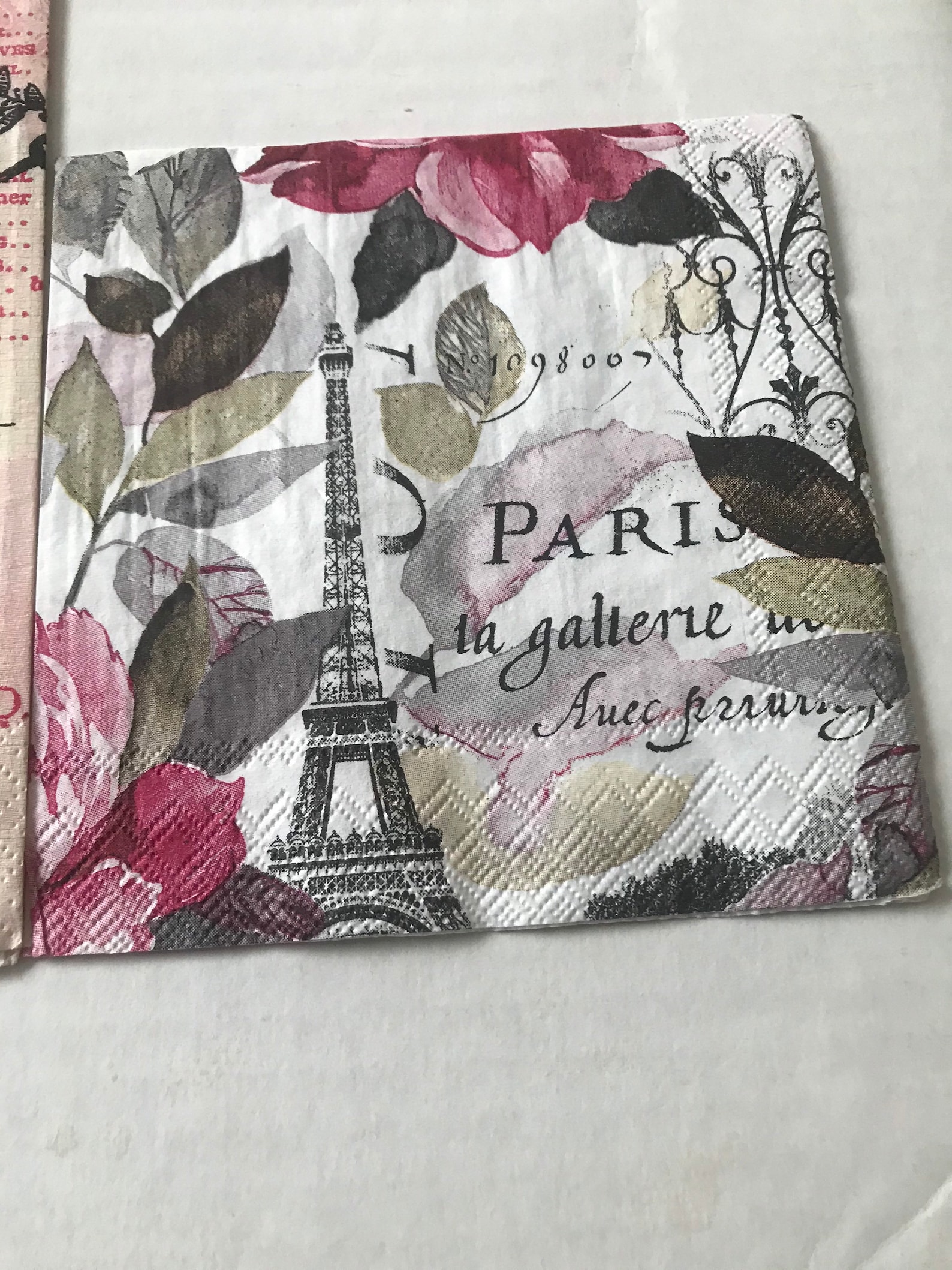 I Love Paris Napkins for Napkin Journals Etsy