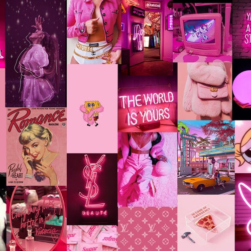 PINK BABY GIRL Digital Wall Collage Kit 54 Pieces - Etsy