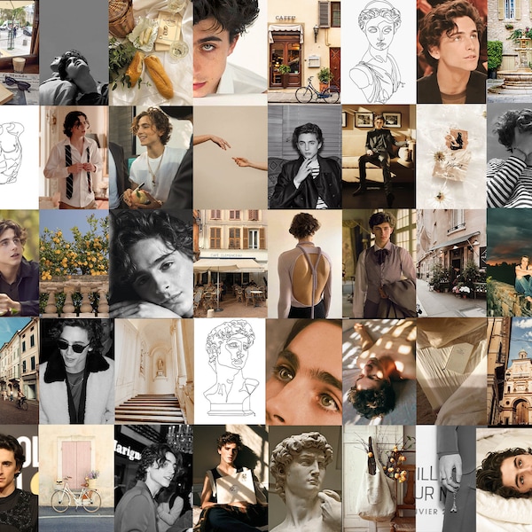 60pcs Timothée Chalamet Crema DIGITAL Wall Collage Kit