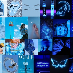 60pcs BLUE in My Veins DIGITAL Collage Kit
