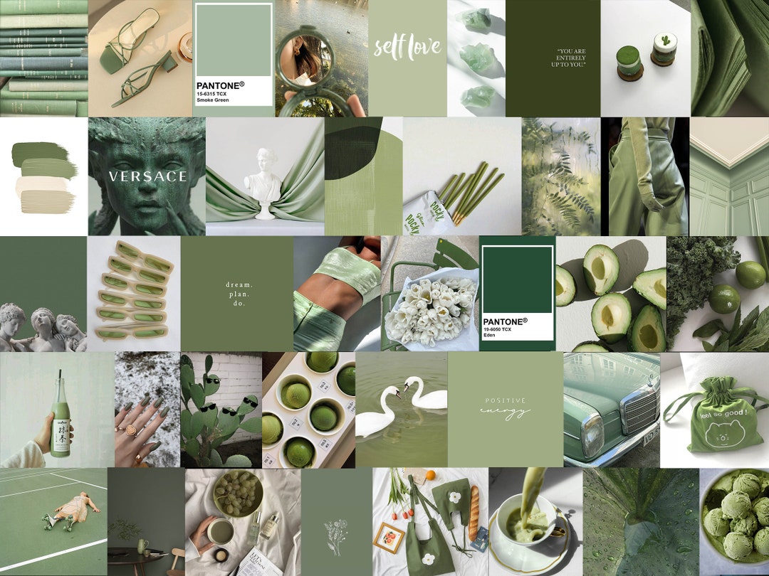 75pcs Matcha DIGITAL Green Collage Kit - Etsy UK