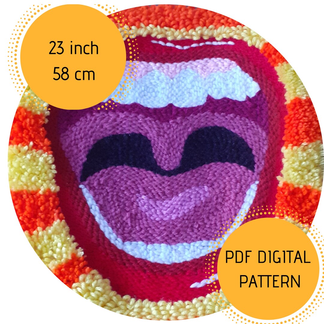 Punch Needle Rug Digital PDF Pattern Punch Needle Rug Rug Etsy