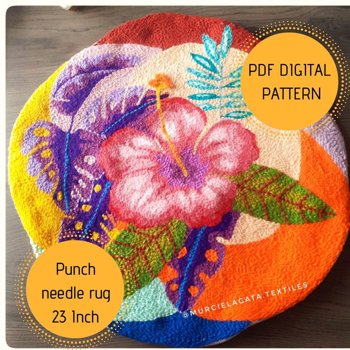 Punch Needle Rug Digital PDF Pattern Punch Needle Rug Rug Etsy