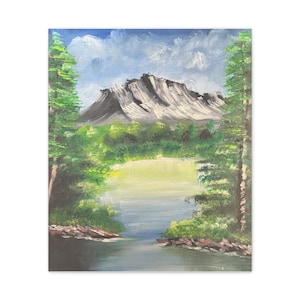 Canvas Wall Art, beautiful mountain landscape artwork, Stretched Matte Print, Home Decor, Gift for Nature Lover, Mountain Scene Poster