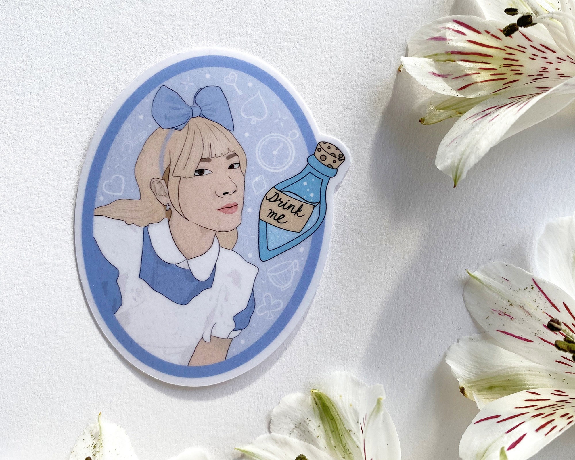 Wayv Sticker, NCT Ten, Die Cut Sticker, Alice in Wonderland, Kpop