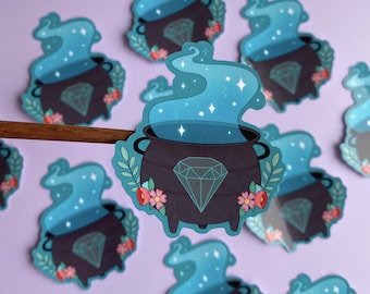 SHINee Sticker, Die Cuts, Cauldron, Spooky Aesthetic, Decal, Laptop Stickers, Shawol, Pearl Aqua, Gift for kpop fan, K-pop, Taemin, Magic
