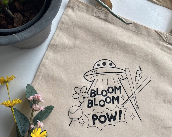 The Boyz Tote Bag Bloom Bloom Pow 100 Cotton And Heat Etsy