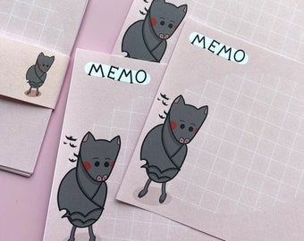 Anteckningsblad, Söt fladdermus, Kawaii Estetik, Söta brevpapper, Söta anteckningsblad, Gotiska brevpapper, Brevpapper, Goth fladdermus, Visual kei