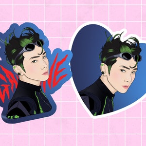 Autocollant SHINee, Kim Kibum, Key Gasoline, Glossy Decal, Die Cut Sticker, Kawaii Aesthetic, Laptop Sticker, Shawol, Gift for kpop fan, K-pop