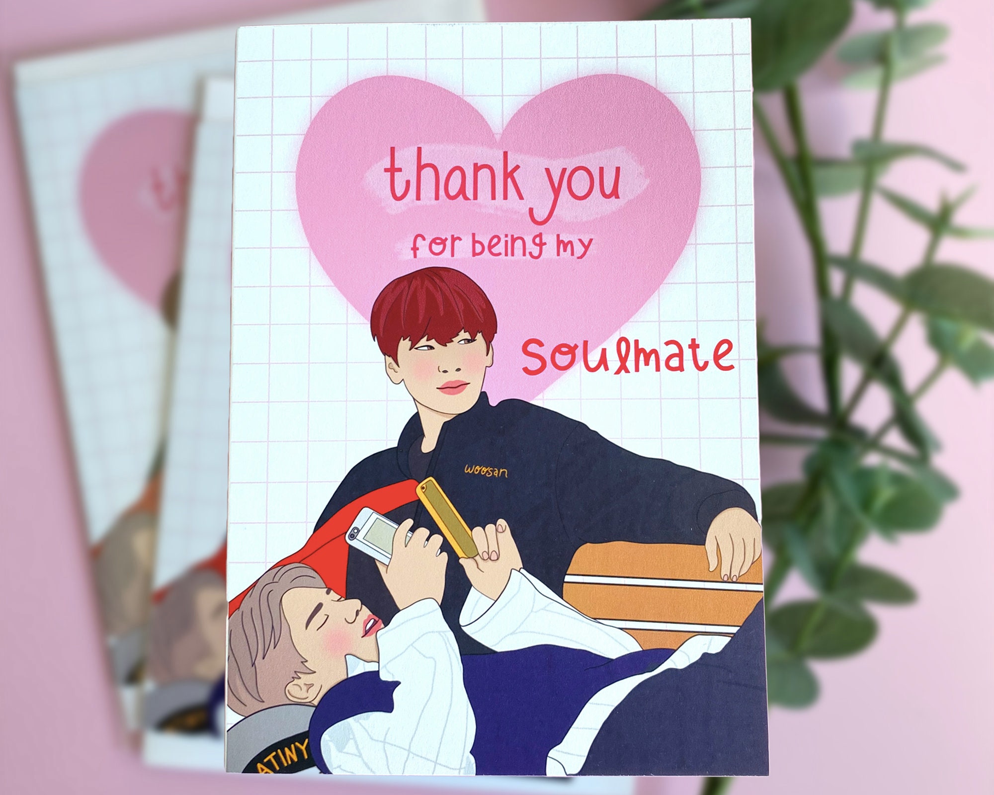 ATEEZ, Greeting Card, Woosan, Kpop Art Print, Choi San, Jung
