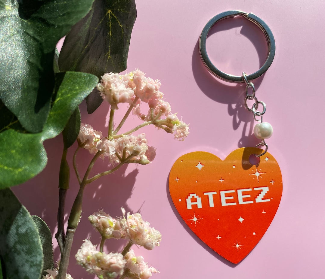 Ateez Keychain Atiny Cute Aesthetic Kpop Accessories Kpop Etsy