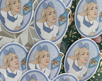 Wayv Sticker, NCT Ten, Die Cut Sticker, Alice in Wonderland, Kpop