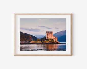 Eilean Donan Castle Print: Schottland Sonnenuntergang Landschaft Fotografie (Digitaler Download)