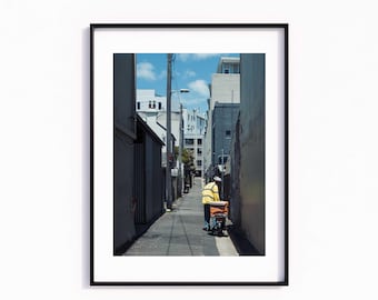 Surry Hills Street Fotografie Druck, Urban Lieferung Reiter, Moderne Stadt Leben Wandkunst