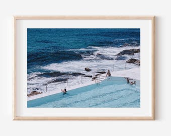 Bondi Icebergs Pool Foto, Sydney Coastal Print, Ozeanschwimmbad Wandkunst, Australien Download