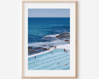 Bondi Beach Eisberge Pool Druck, Sydney Ocean Fotografie, Küsten Wandkunst, Australien Reise Dekor
