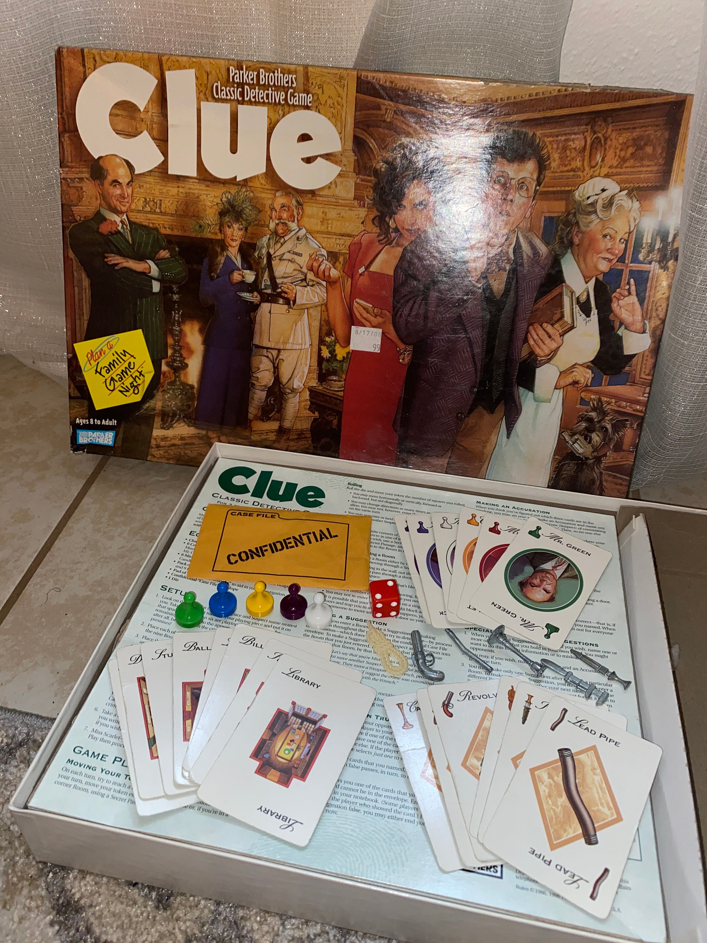 1998 Clue Game Read Description Etsy