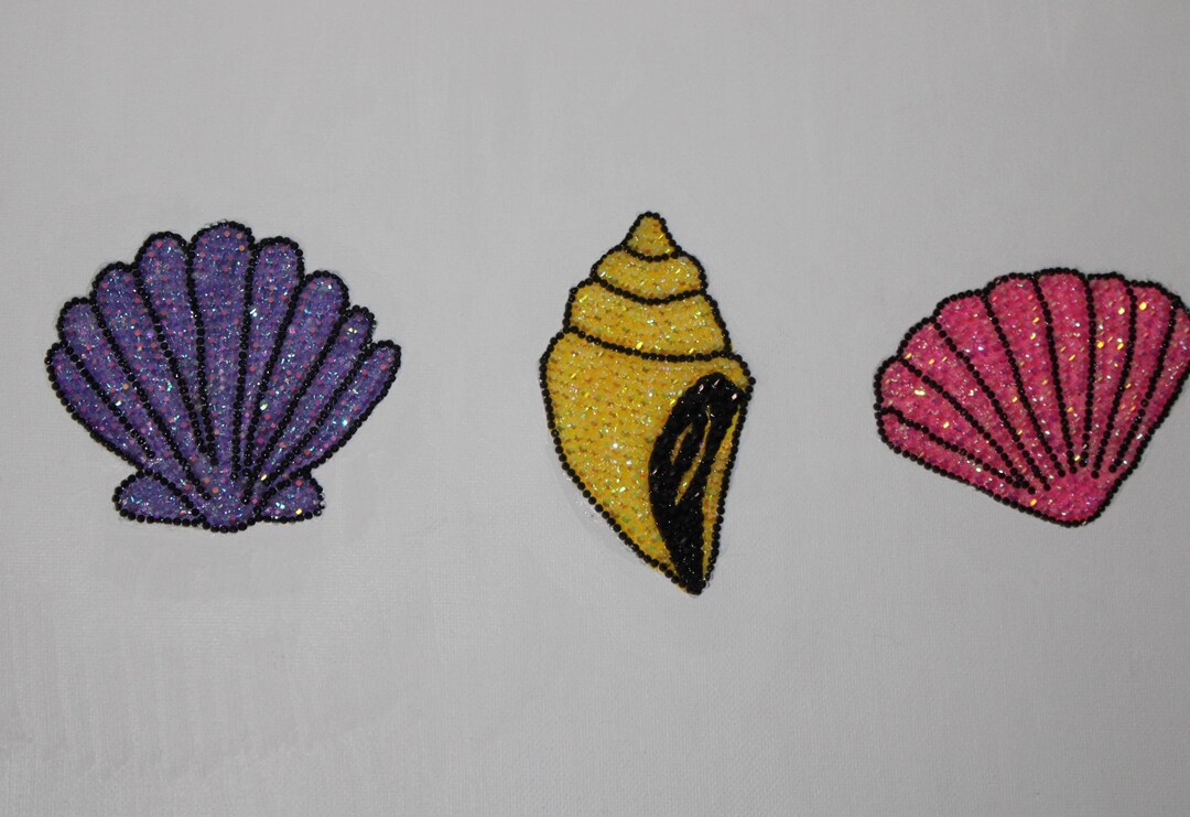 Seashell Rhinestone Art - Etsy
