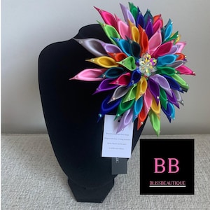 Flower Brooch Multicolor Spikey Pin Corsage