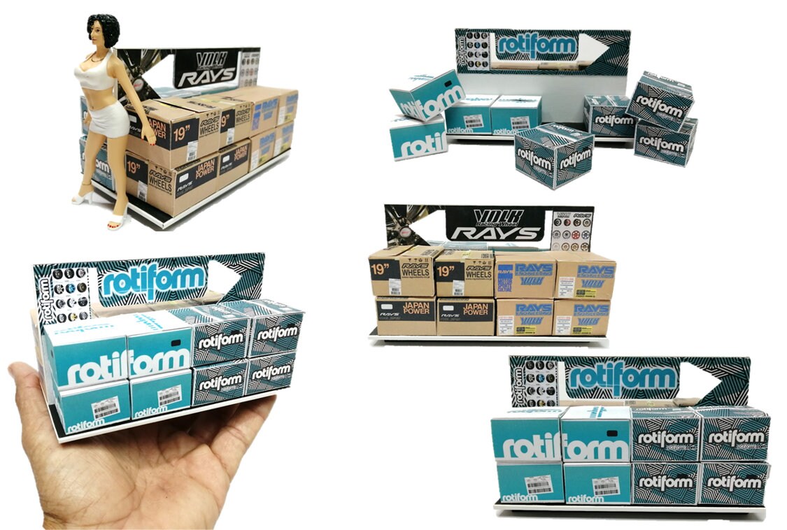 Rims Exhibitor 16 Boxes 1/18 Scale Garage Diorama Accessory Etsy