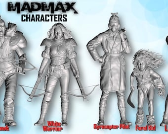 Madd Maxx Characters UNPAINTED Resin Figures 1/64 1/43 1/32 1/24 1/18 Scale USA Stock
