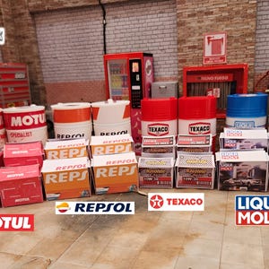 Oil Drums with Pallet and Boxes 1/18 Scale Diorama Garage Accessory