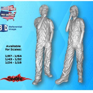 Smokey&#39;s Nagata&#39;s UNPAINTED Resin Figures 1/87 1/64 1/43 1/32 1/24 1/18 Scale USA Stock