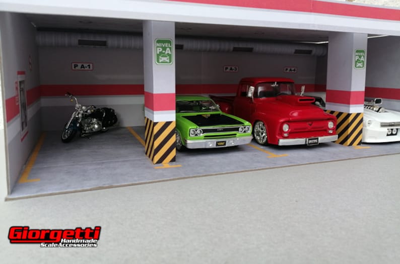 Printable Diorama Parking Lot 1/24 Scale Garage Diorama Etsy Finland