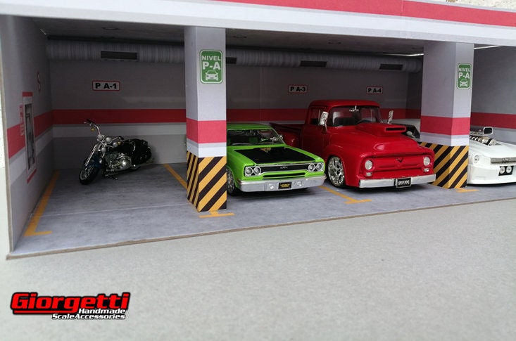 Printable Diorama Parking Lot 1/24 Scale Garage Diorama | Etsy